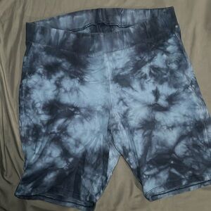 Torrid Tie Dye Blue Bike Shorts